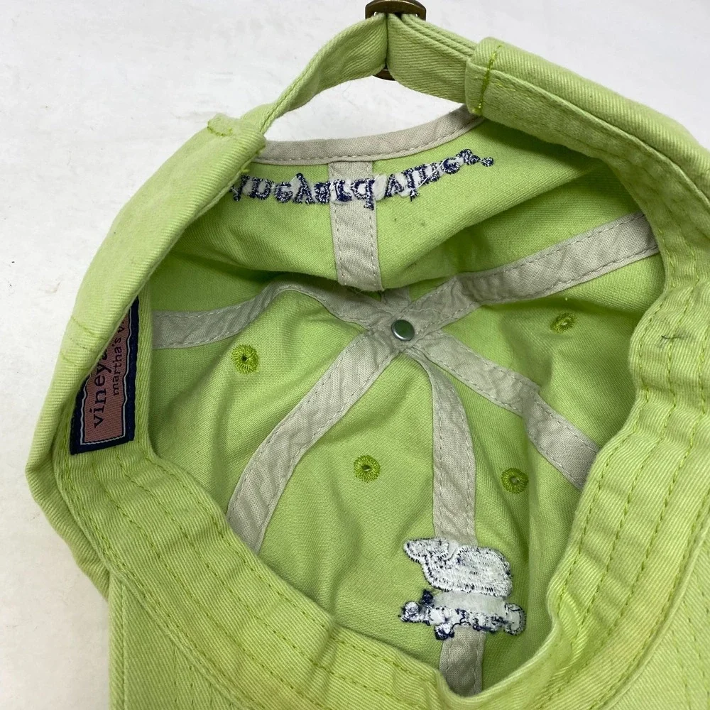 Vineyard Vines Adult‎ Unisex Georgia Whale Logo Baseball Hat Strapback Green